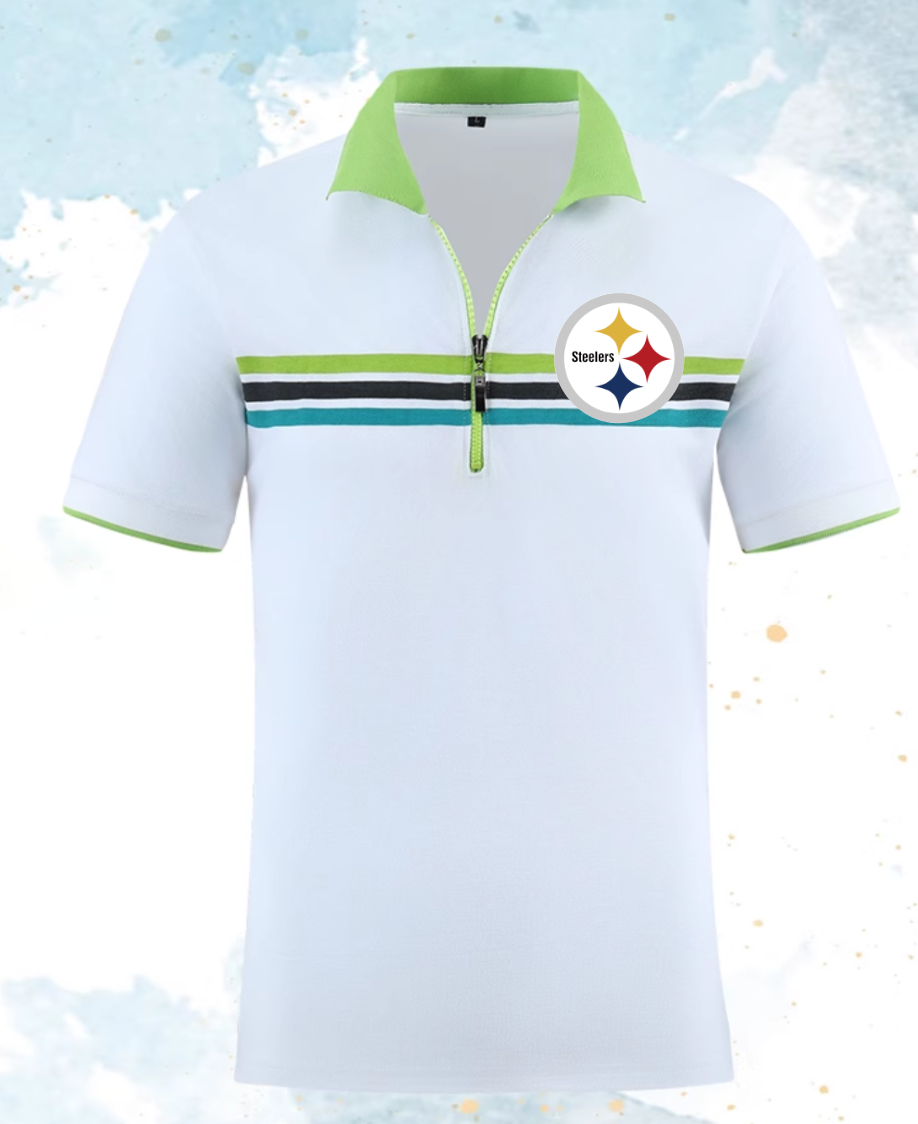 Pittsburgh Steelers white Men 2025 NFL polo T shirt